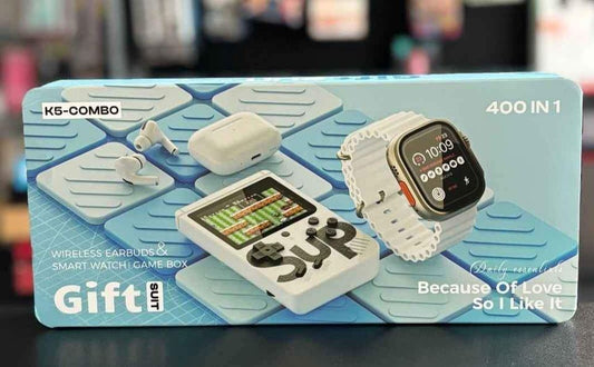 COMBO K5 (RELOJ, AUDÍFONOS, CONSOLA)