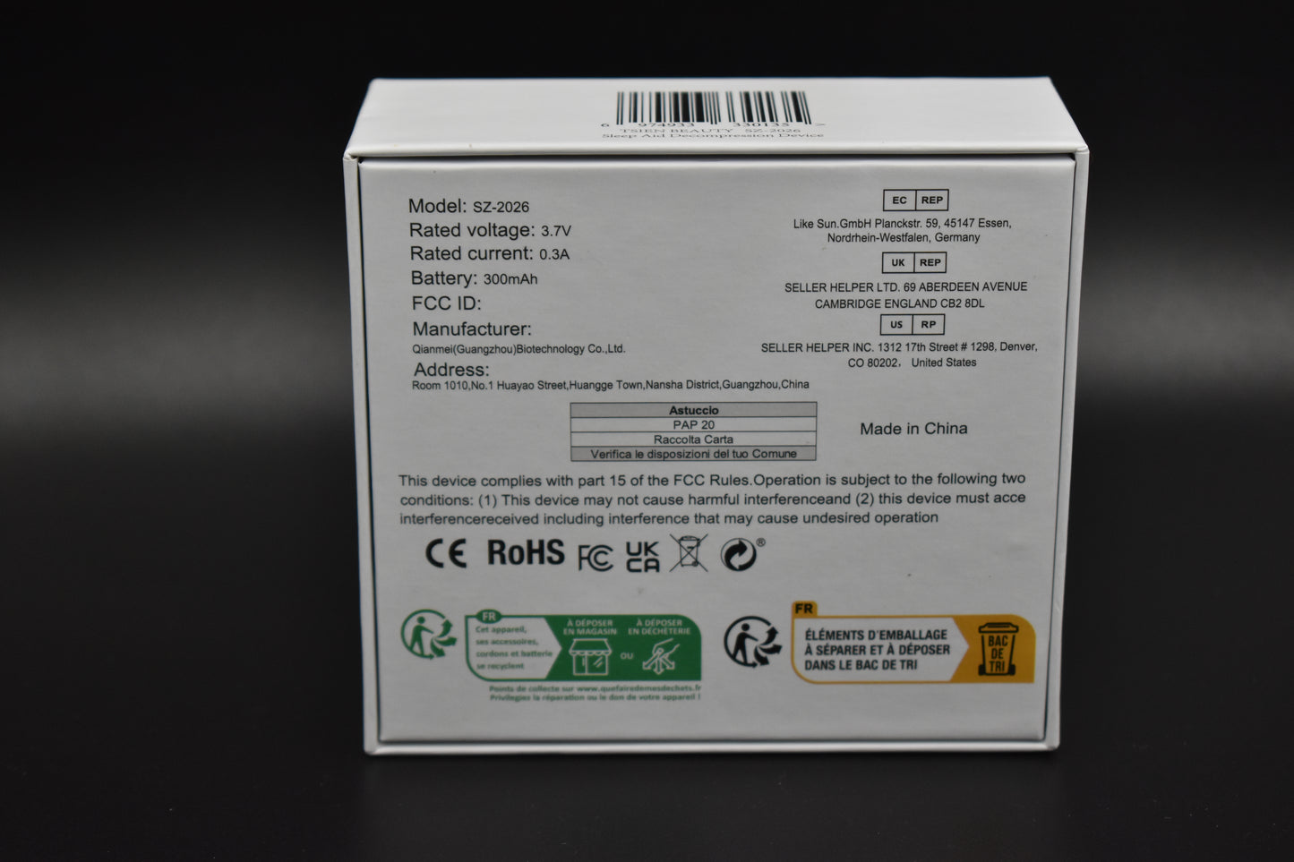 DISPOSITIVO DE CALMA Y RELAJACIÓN